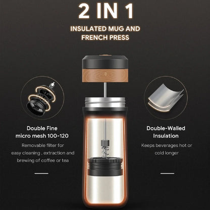 Portable French Press Coffee Maker