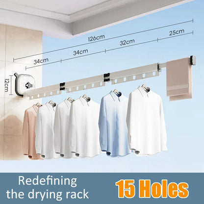 WALL-MOUNTED FOLDABLE CLOTHES DRYING RACK WITH SUCTION CUP