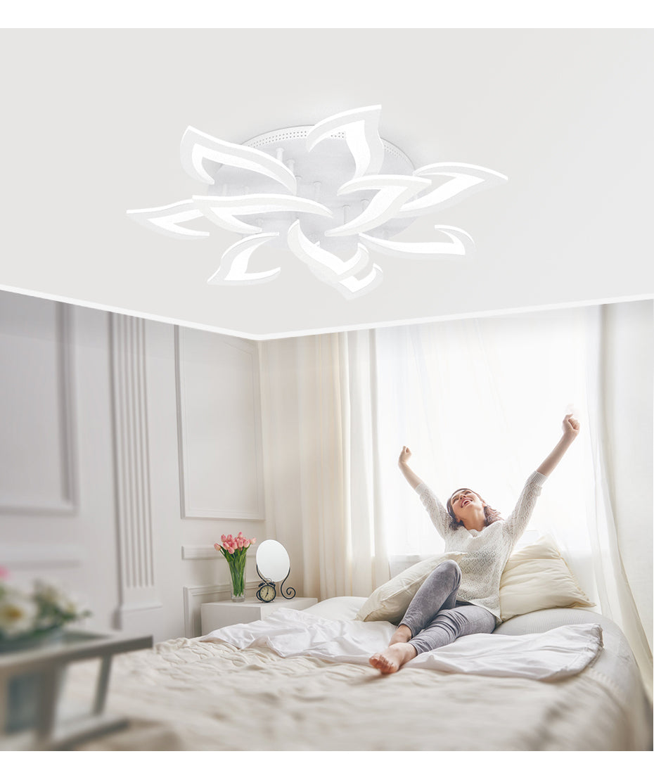 LED Acrylic Panel Chandelier Modern Geometric Modeling Design Ceiling Lamp