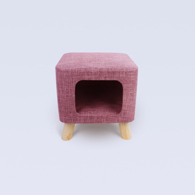 Modern Stool With Cat Cave