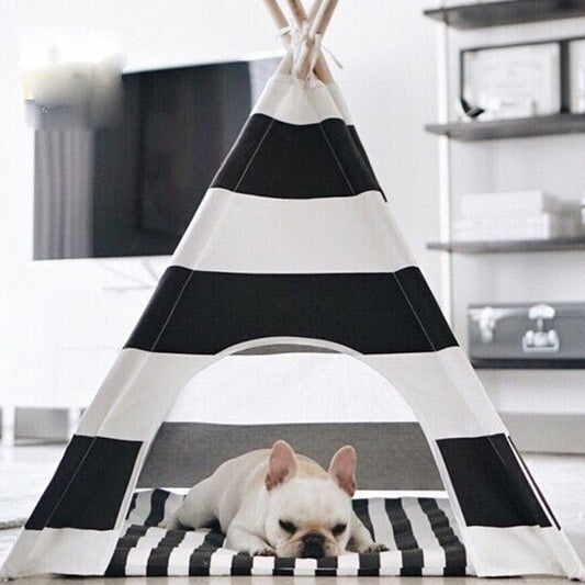 Black And White Striped  Dod Teepee
