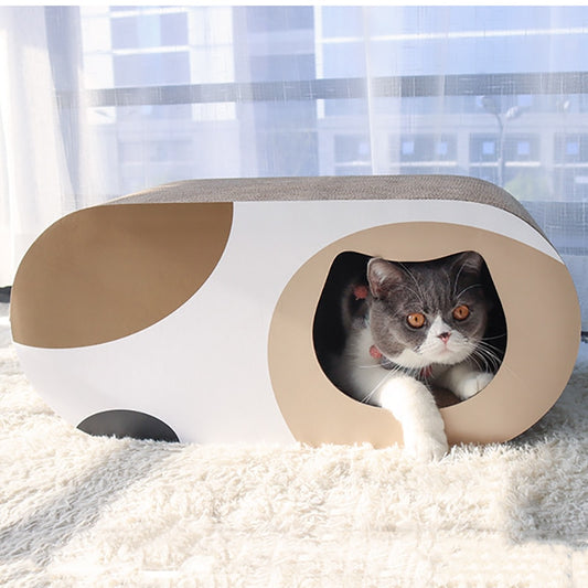 Cat Condo With Cat Tunnel & Corrugated Cat Scratcher