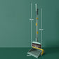 Self Cleaning Standing Dustpan and Broom Combo Set