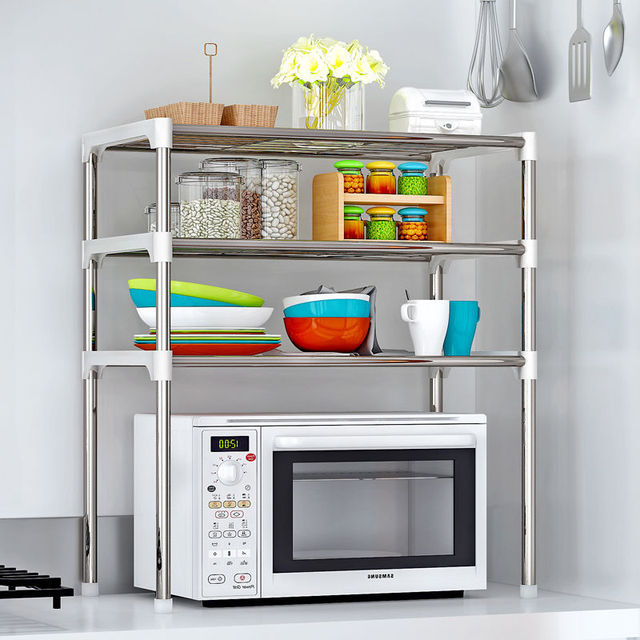 Microwave Shelf Rack With Storage