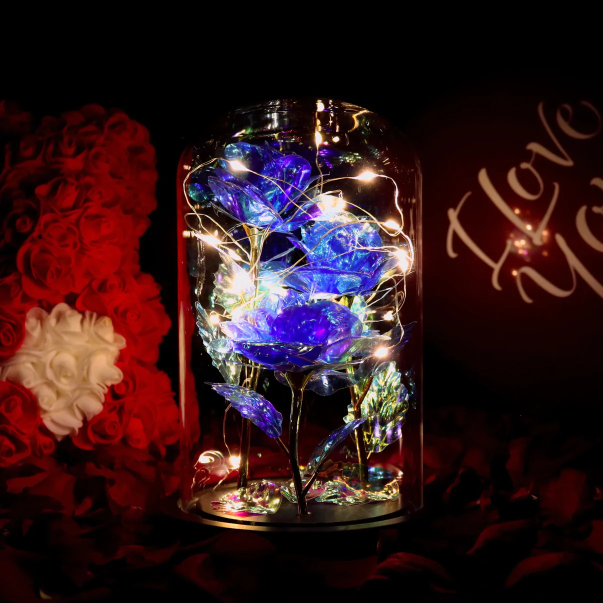 Led Rose Light - Enchanted Sparkly Rose